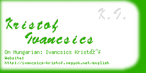 kristof ivancsics business card